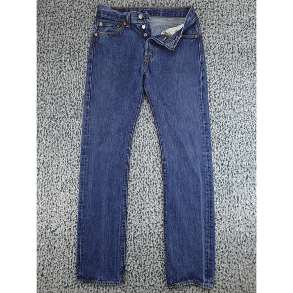 Levi's Other - Levi's Straight Leg Jeans Mens 29x34 Blue Button Fly Denim 501 Style